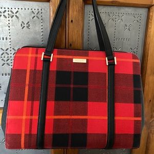 Authentic Kate ♠️ Spade Red Plaid handbag